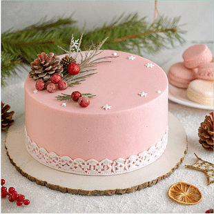 Christmas Cake Pink Color