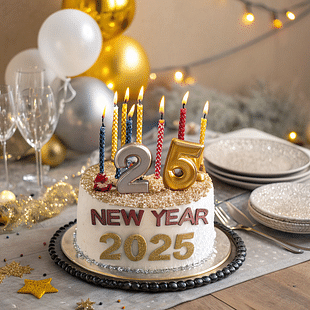 New Year Cake 2025 Cake Any Flavour