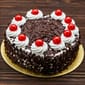 Black Forest Cake Heart Shape With Cream