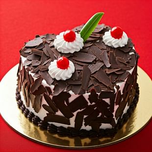 Black Forest Cake Heart Shape With more Chips