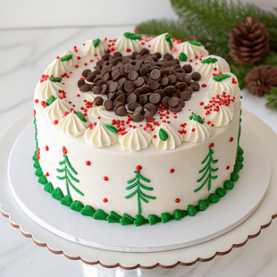 Christmas Cake With Choco Chips