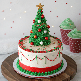 Christmas Cake xmas Tree Bells