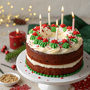 Christmas Cake Two Layered