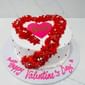 Heart Shape Black Forest Cake Red