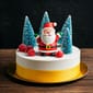 Christmas Cake With Trees And Jellies