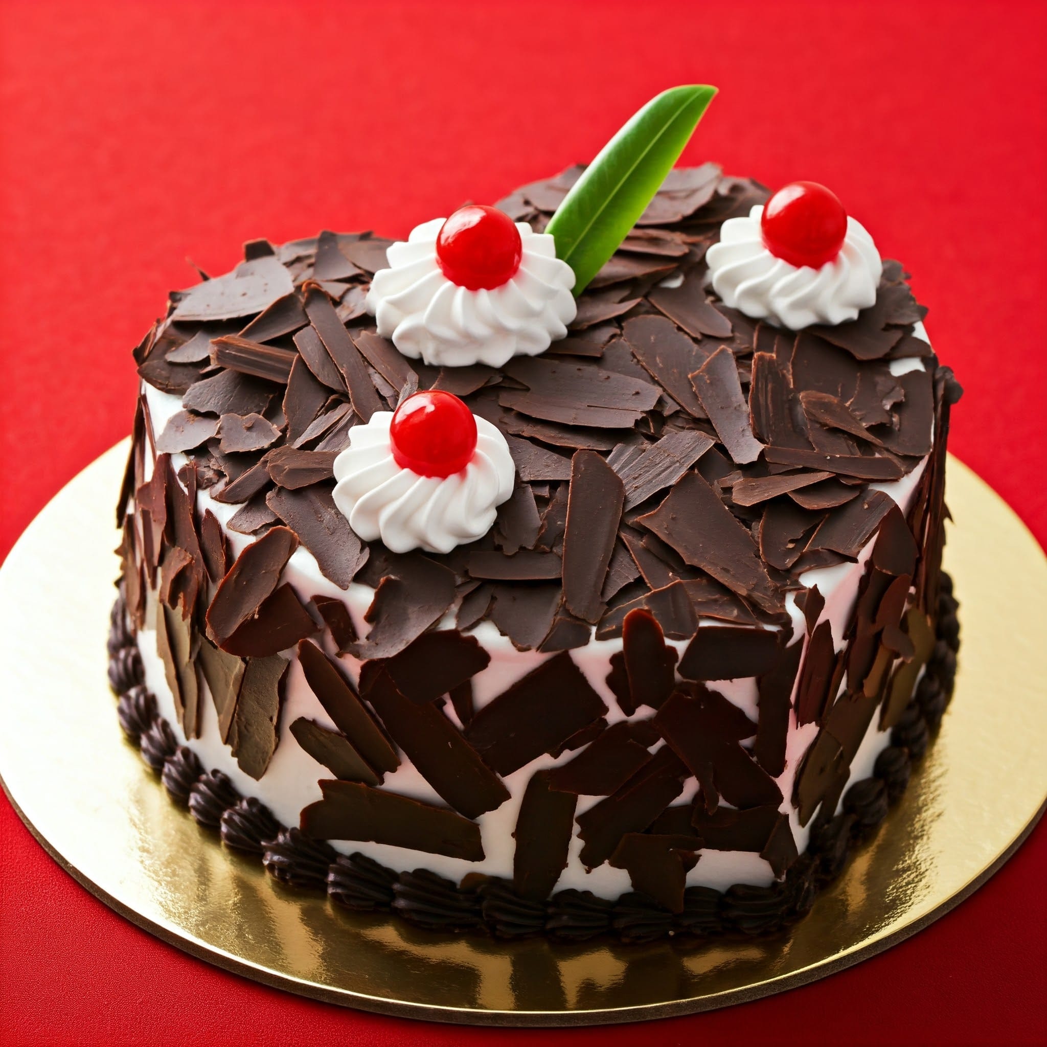 Black Forest Cake Heart Shape With more Chips