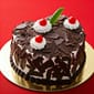 Black Forest Cake Heart Shape With more Chips