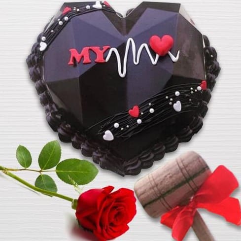 Dark Heart Pinata Cake