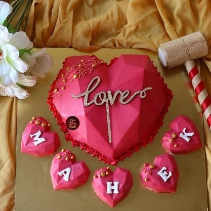Red Heart Pinata Cake