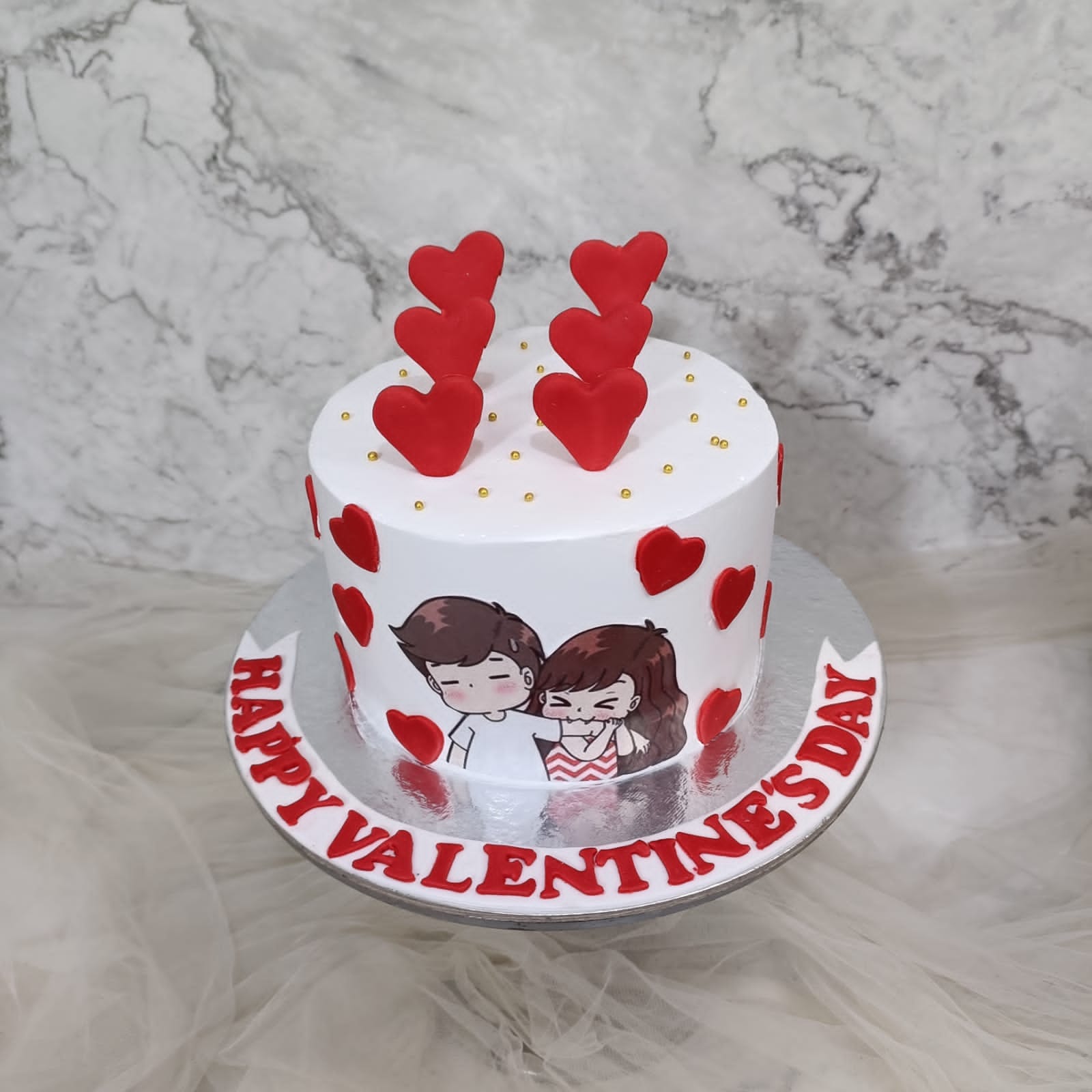 Valentines Truffle Chocolate Cake