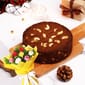 Plum Cake with Mixed Roses Combo