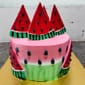 Strawberry Watermelon Semi Fondant Cake