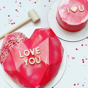 Lovely Red Pinata Cake
