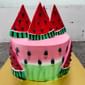 Strawberry Watermelon Semi Fondant Cake