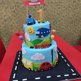 Car Cake Fondant 1st Birthday For Boys